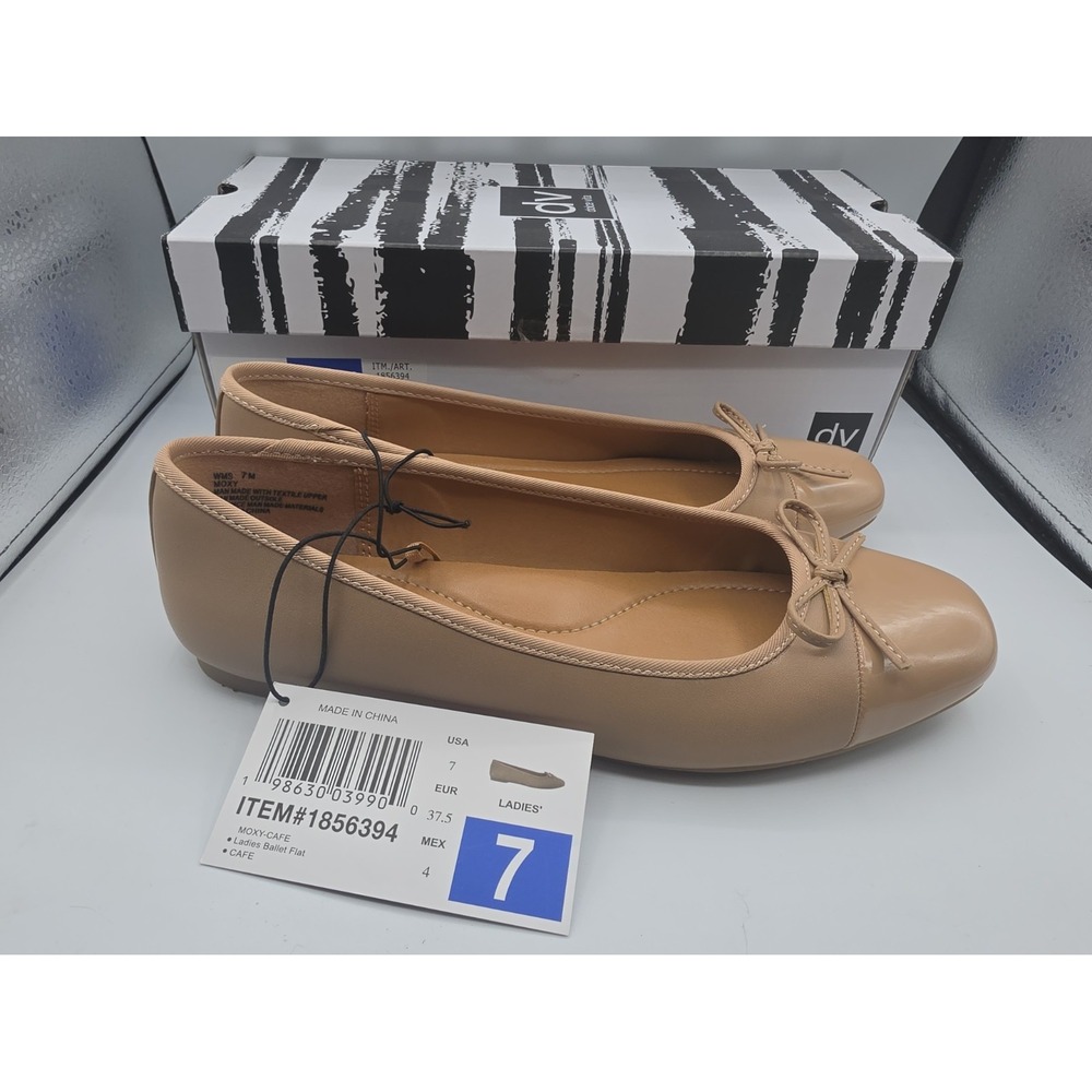 Dolce Vita Moxy Ballet Flats Women's Cafe/tan Leather Slip-On Casual Comfort Sz7